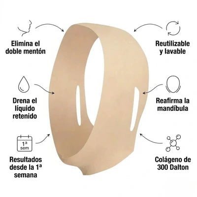 Banda facial reductora de papada (Compra 1 y llévate 1 GRATIS)